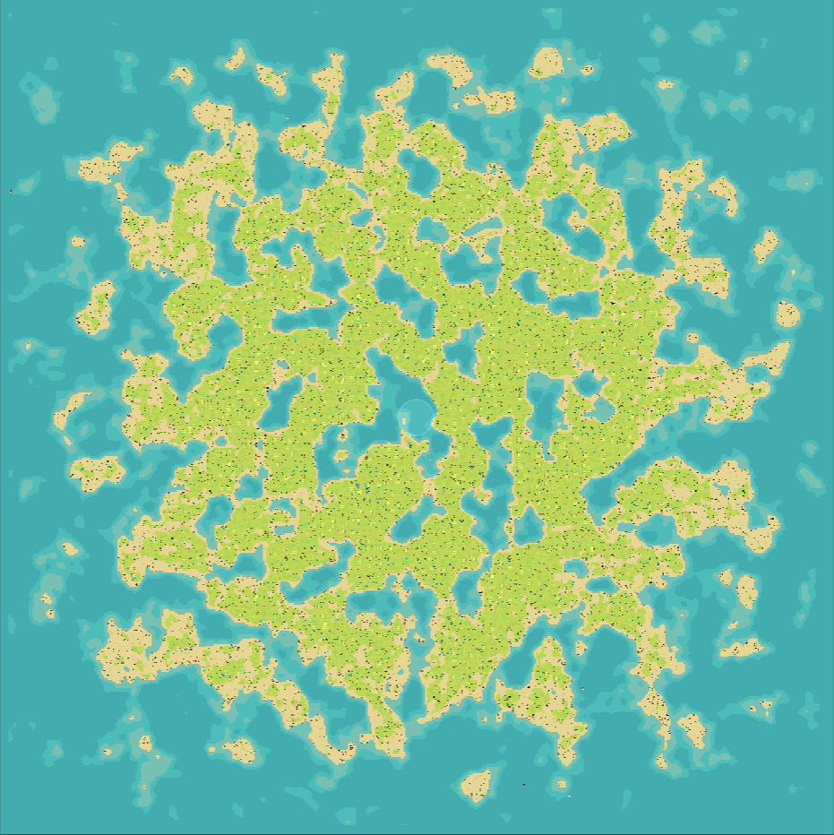 500x500 level generated with the Noise generator