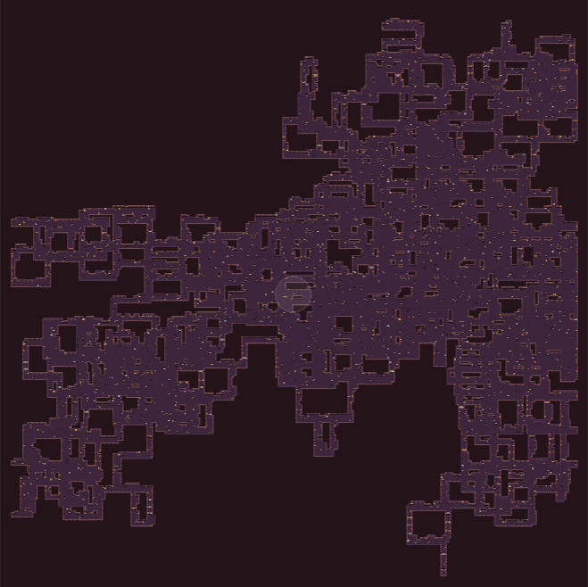 250x250 level showing the degraded quality of the Walker generator for large levels