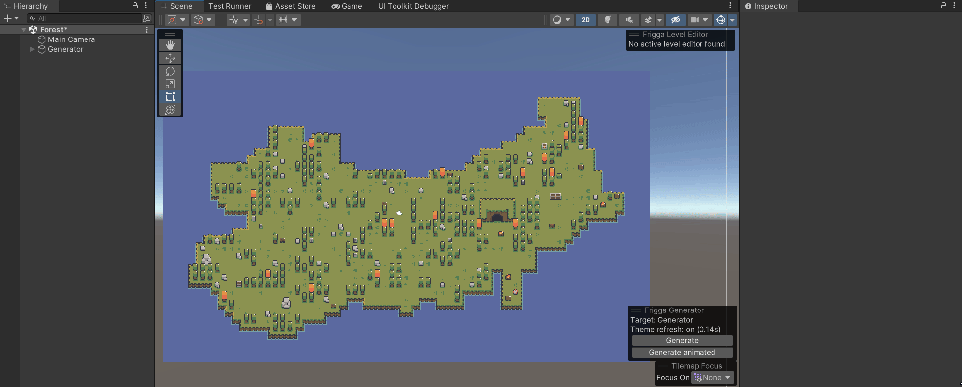 Editing a generated level