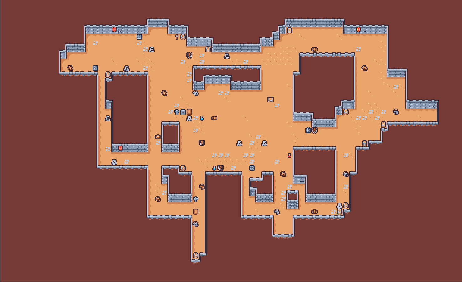 Tiny Dungeon example, powered by the Walker generator